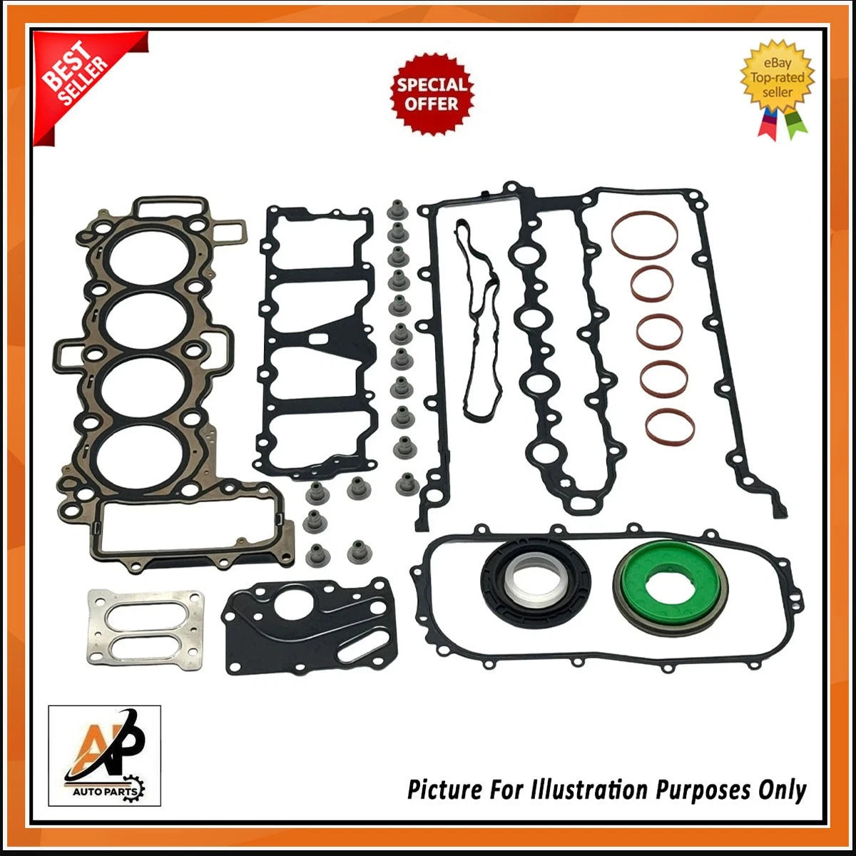 Full Gasket Set for Jaguar F-PACE E-PACE XE XF 2.0 Petrol (AJ20P4) (2018–2020)