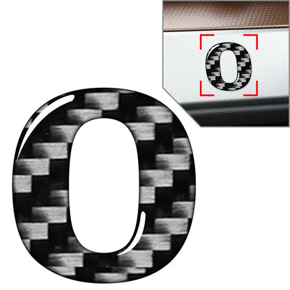 1pc Carbon Black Window Door Wall Car Badge Emblem Decal Sign