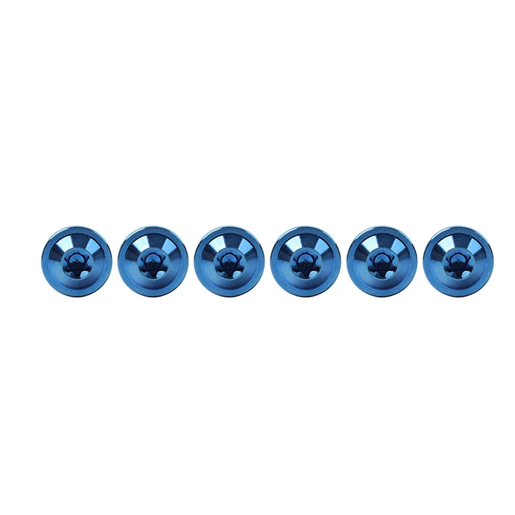 6 x Blue Titanium Alloy M5x25mm Torx Head Bolts for Bike Motor