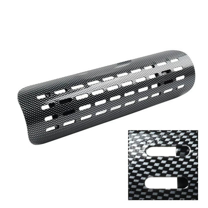 Curved Exhaust Muffler Pipe Heat Shield Cover for Motorcycle - Carbon