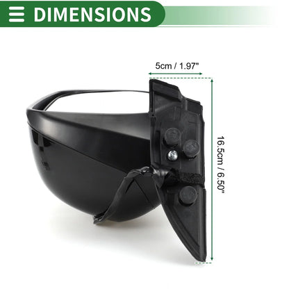 Right Side Door Mirror Replacement for Honda Fit (2015-2020) Gloss Black