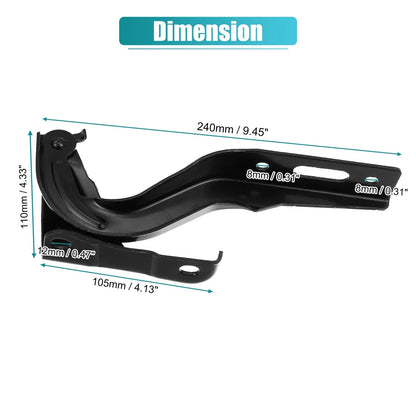 Hood Hinge 2 x Black for Honda (60120-SWA-000ZZ)