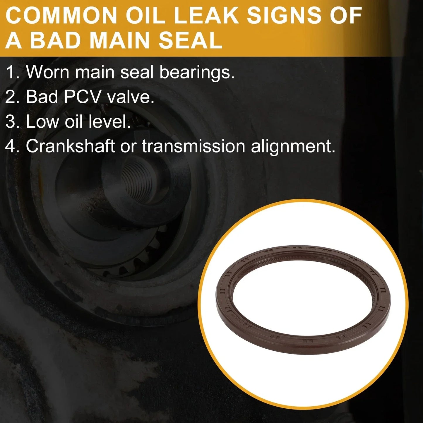 Rear Crankshaft Oil Seal for Dodge Avenger (1995-1999)