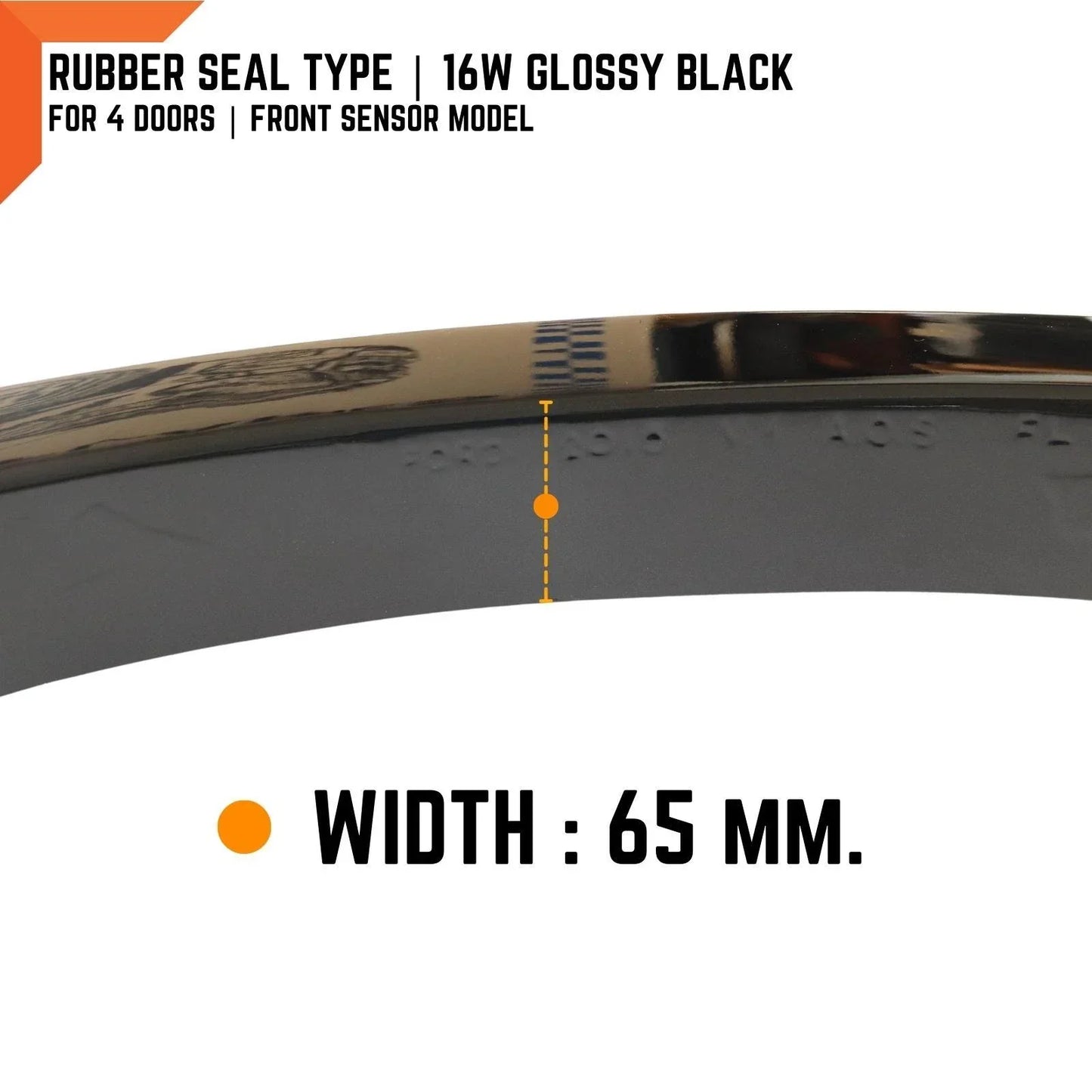 16W Glossy Black Fender Flares for Ford Ranger T6 (2018-2021)