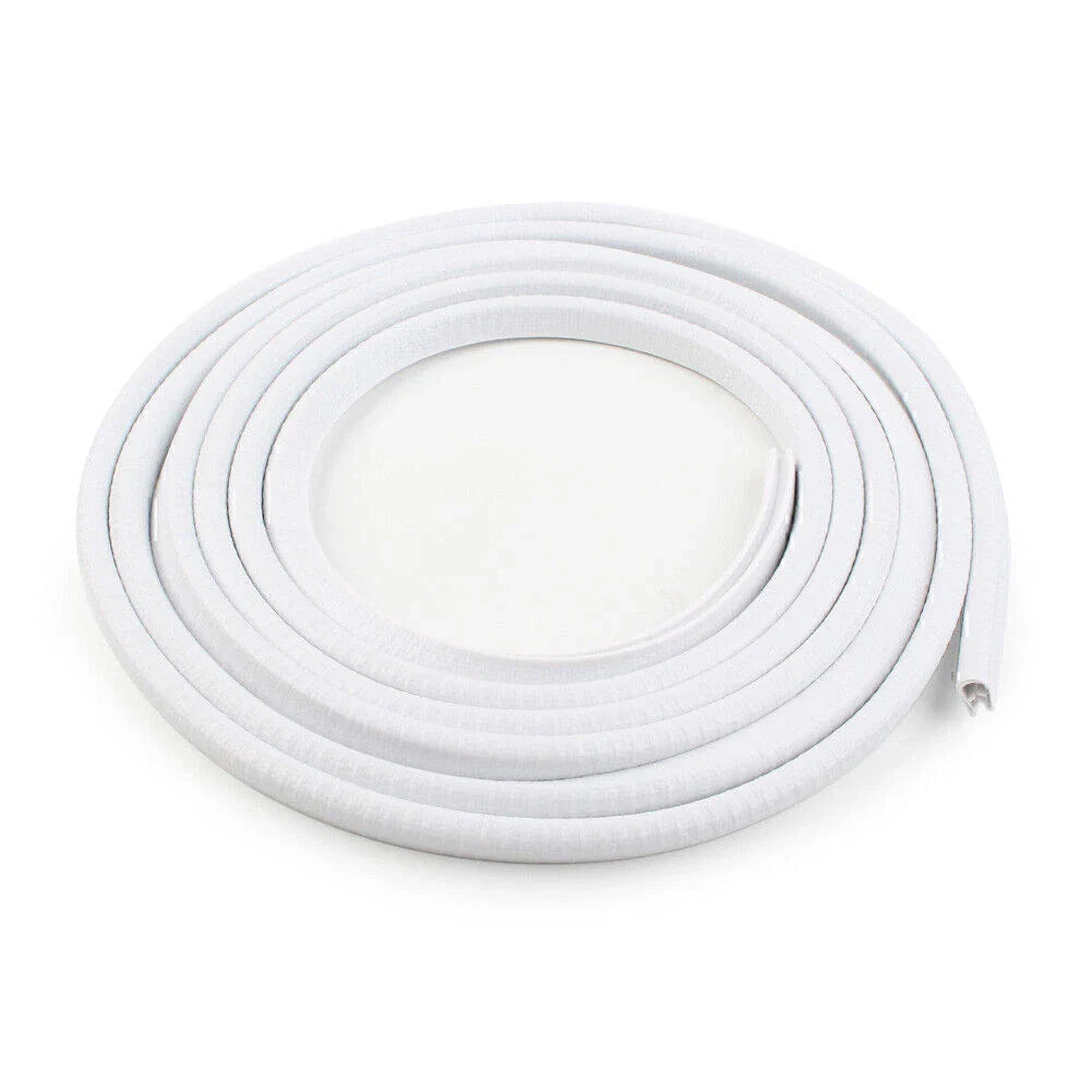 10ft Car Door Trim Edge Lock Guard Moulding Rubber Seal Strip Protector White