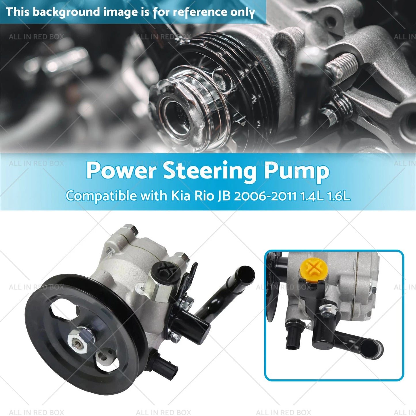 Power Steering Pump & Pulley for Kia Rio JB 1.4L 1.6L (2006-2011)
