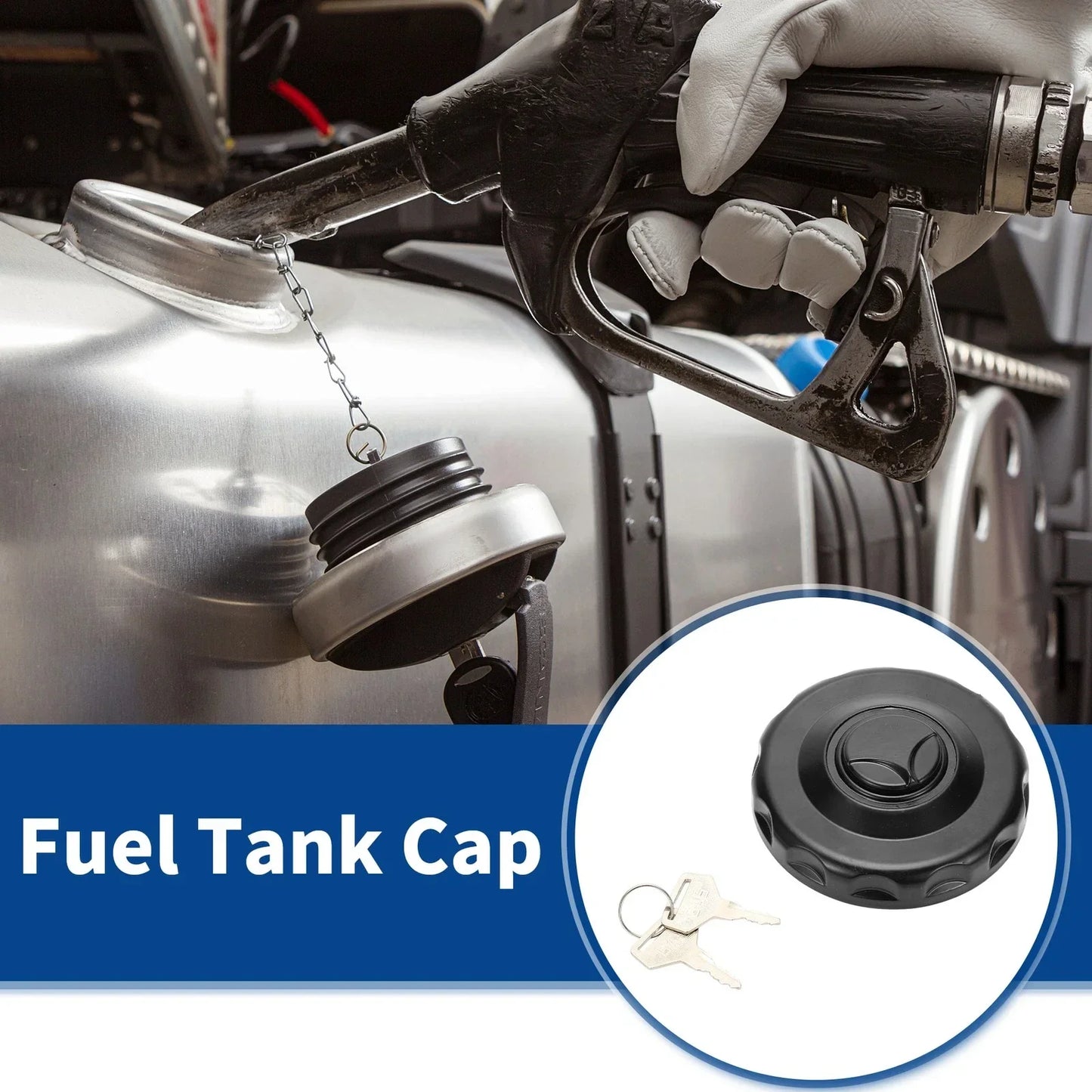 Locking Gas Cap Fuel Tank Cover with Keys for Mercedes Benz