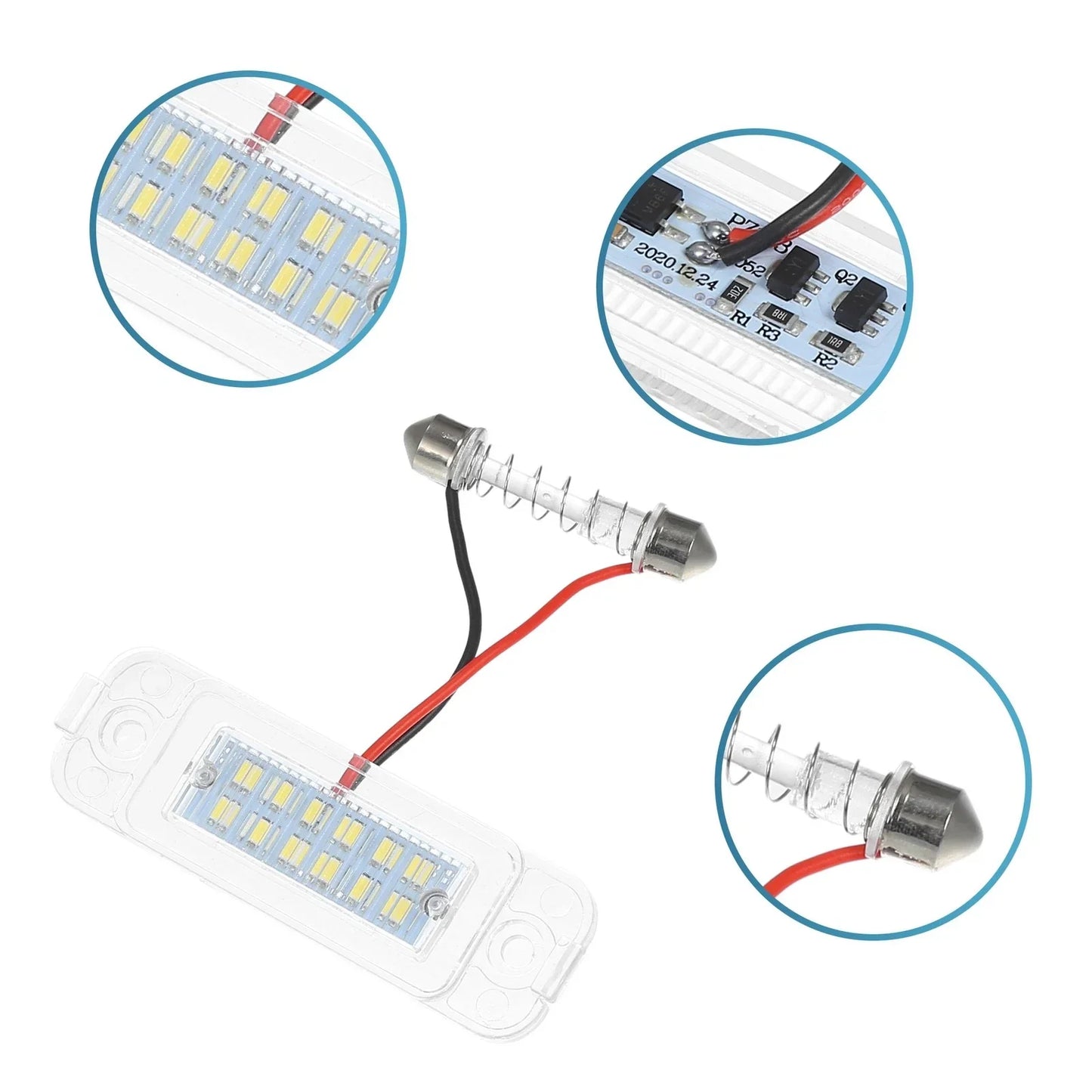 2 x Car License Plate Lights for Mercedes-Benz ML 320 (1998-2003)