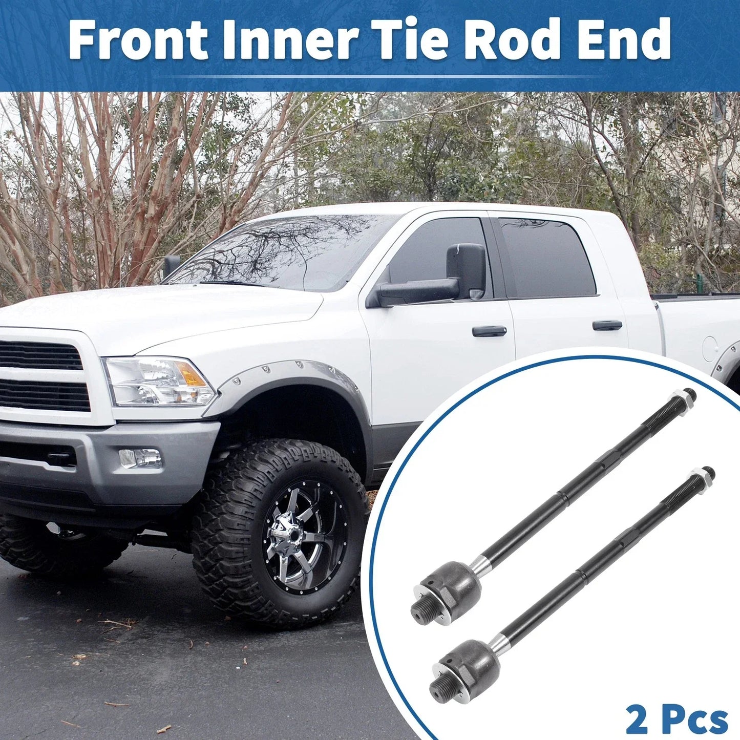2 x Front Inner Tie Rod End Links for Dodge Magnum (2005-2008)