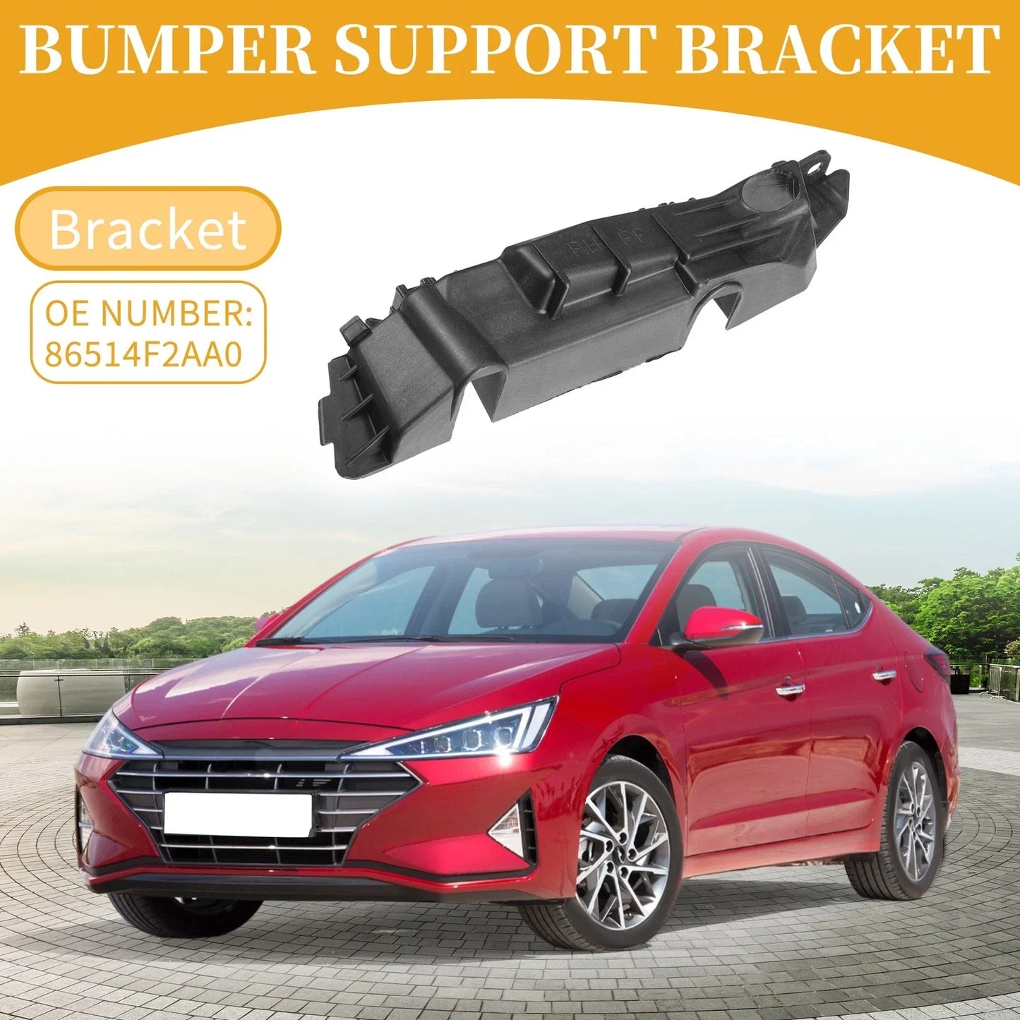 RH Front Bumper Support Bracket for Hyundai Elantra (2019-2020) 1 x Pc