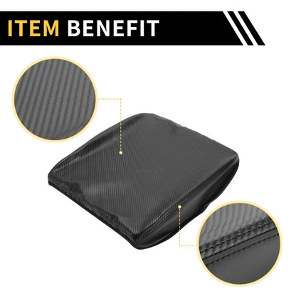 Armrest Cover for Dodge Ram Microfiber Leather Carbon Fiber Black