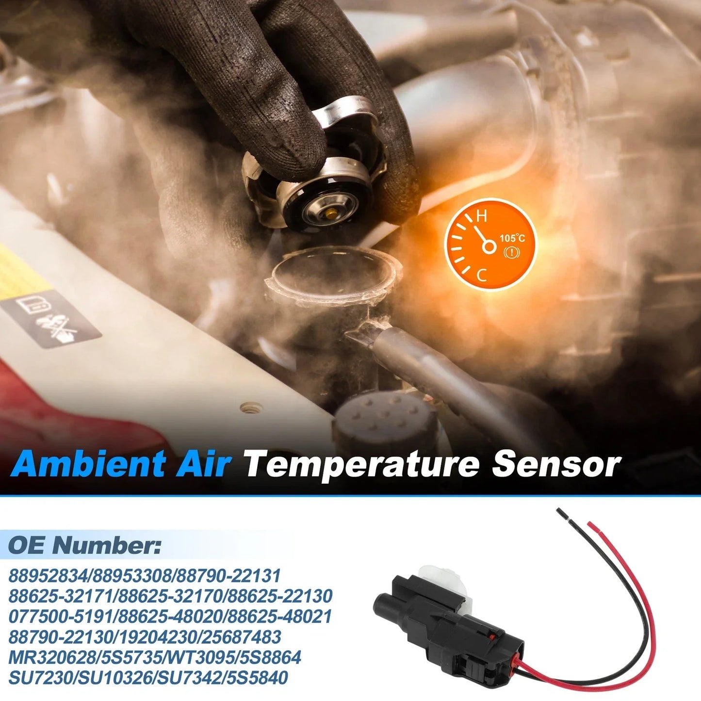 Ambient Air Temperature Sensor with Connector Pigtail