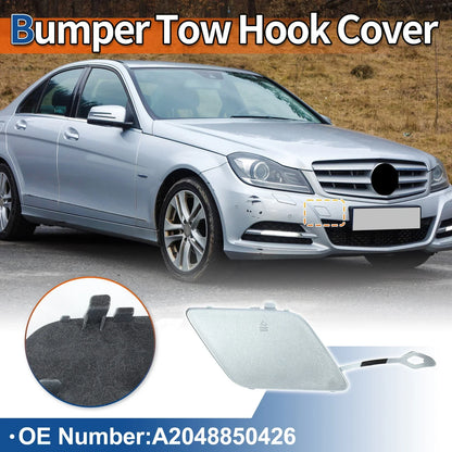 Front Car Bumper Tow Hook Cover for Mercedes-Benz (2012-2015) Diamond Silver