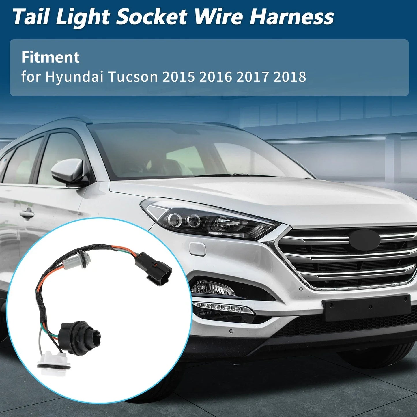 Tail Light Socket Wiring Harness for Hyundai Tucson (2015-2018)
