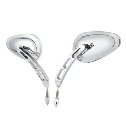 8mm Chrome Rearview Mirrors for Harley Touring Sportster 883 1200 Dyna (2004-2023)