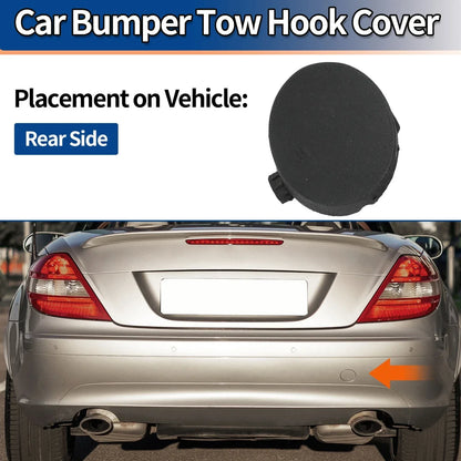 Rear Side Bumper Tow Hook Cover for Mercedes-Benz (2008-2012) Unpainted