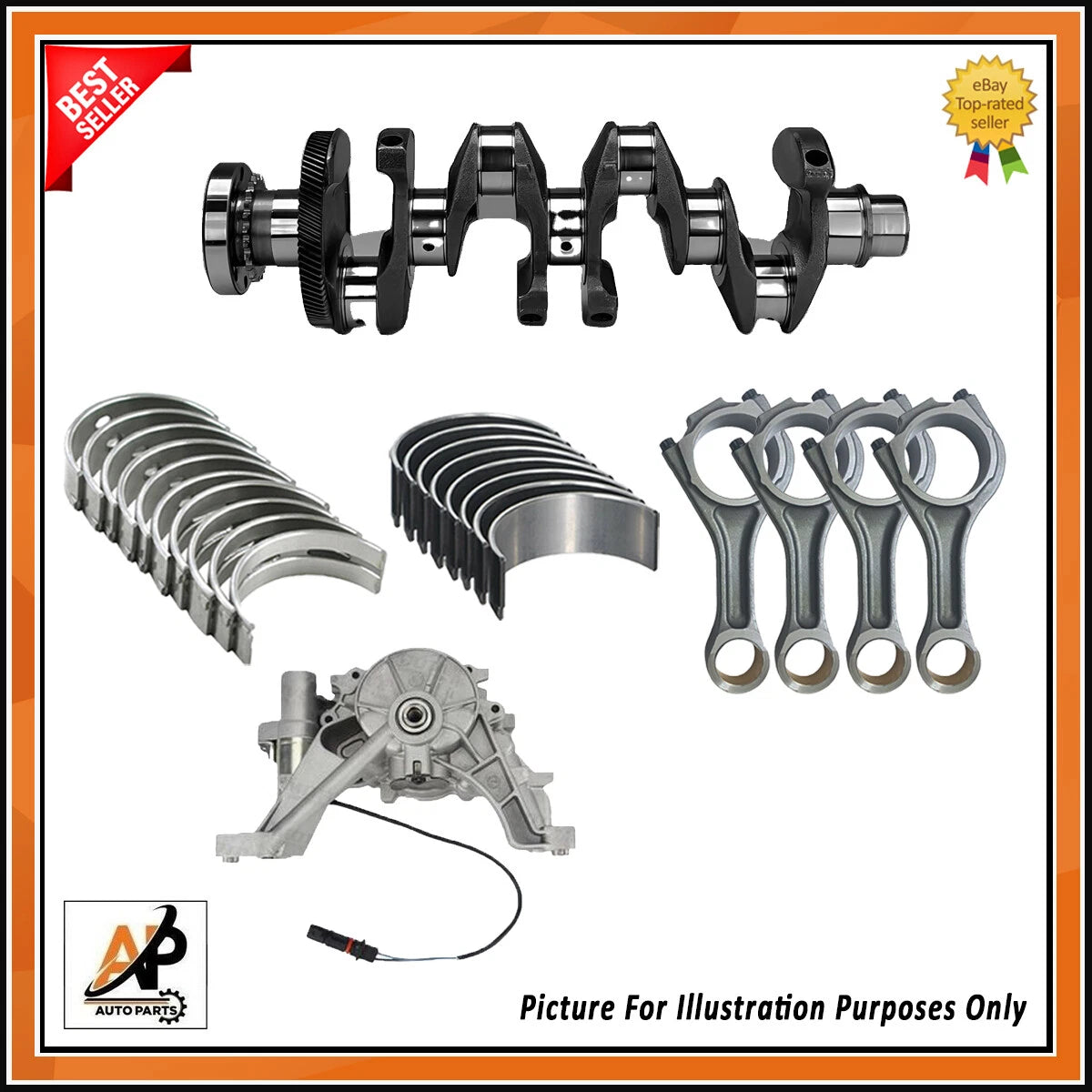 Forged Crankshaft and Engine Rebuild Kit for Jaguar XE 2.0L (2016–2020)