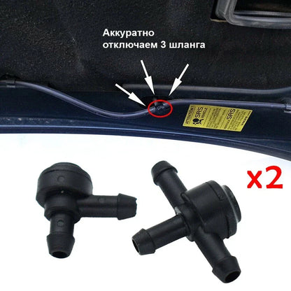 2 x Check Valve Hose Washer Line Windscreen System for Volvo