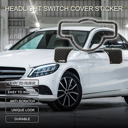 Headlight Switch Cover Stickers for Mercedes-Benz A B C E G Class CLA (2013-2023)