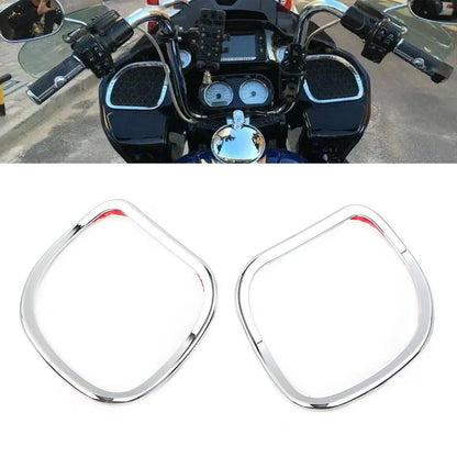 Chrome Front Speaker Trim for Harley Road Glide Custom FLTRX FLTR (15-18)