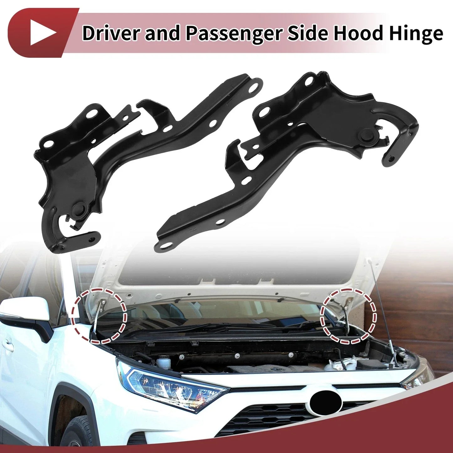 Hood Hinges for Lexus RX350 Front Bonnet Bracket (2016-2022) - 1 Pair