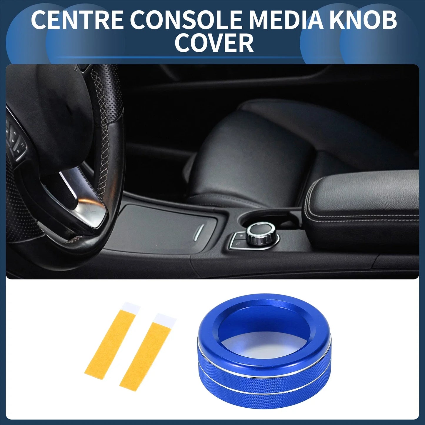 Center Console Multimedia Knob Cover for Mercedes-Benz A B E GLK (2012-2019)