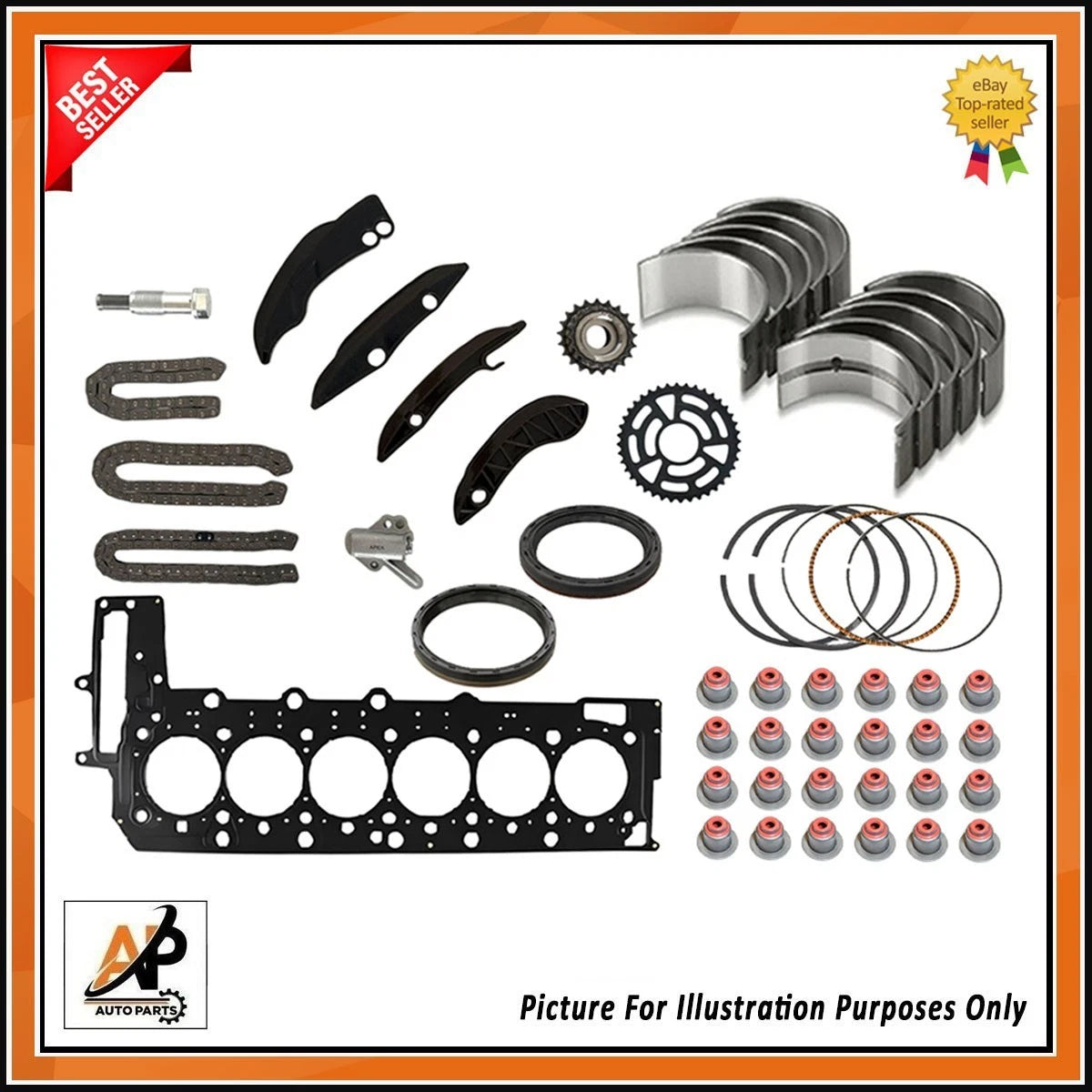 Crankshaft Main & Conrod Bearing Set for BMW N57 3.0 Diesel (2009–2018)