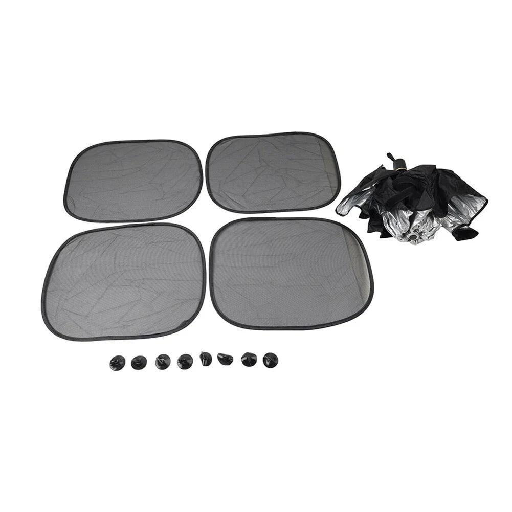 4pcs Windshield Sun Shade Umbrella Front Visor for Car