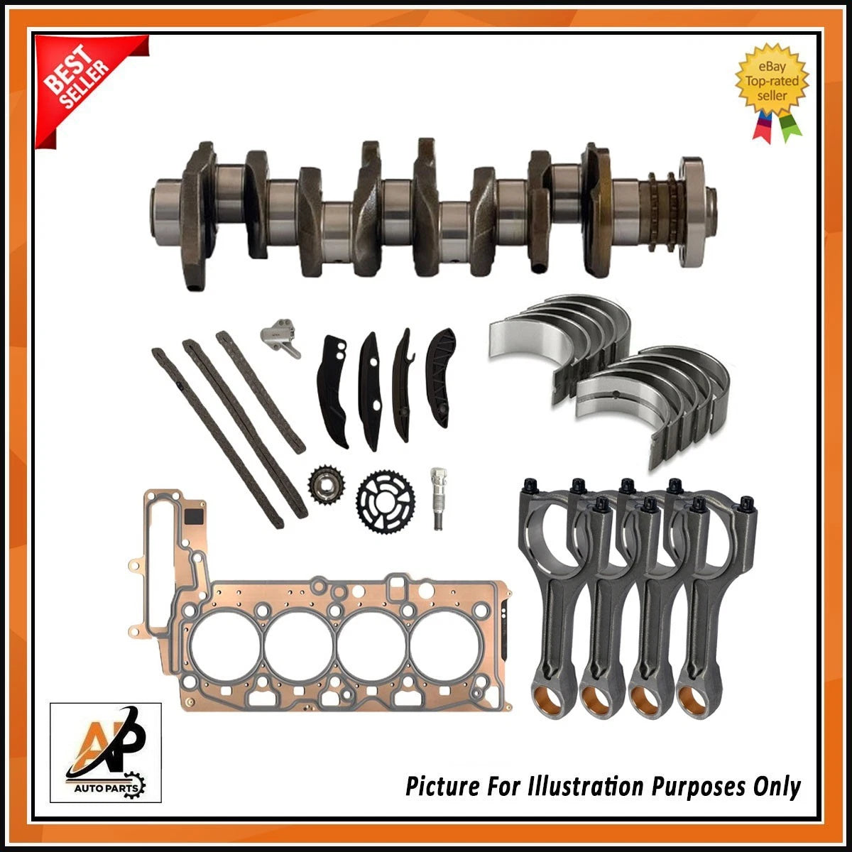 Crankshaft Engine Rebuild Kit for BMW 2.0 N47 and MINI N47 (2007–2015)