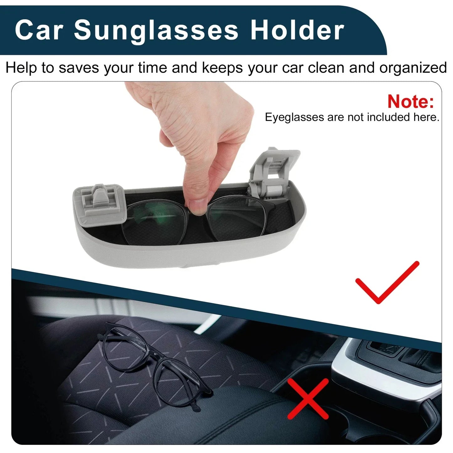 Sunglasses Case for Mercedes-Benz E Class Eyeglasses Holder (2017-2023)