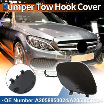 Car Bumper Tow Hook Cover for Mercedes-Benz C43 (2017-2018) - Brown