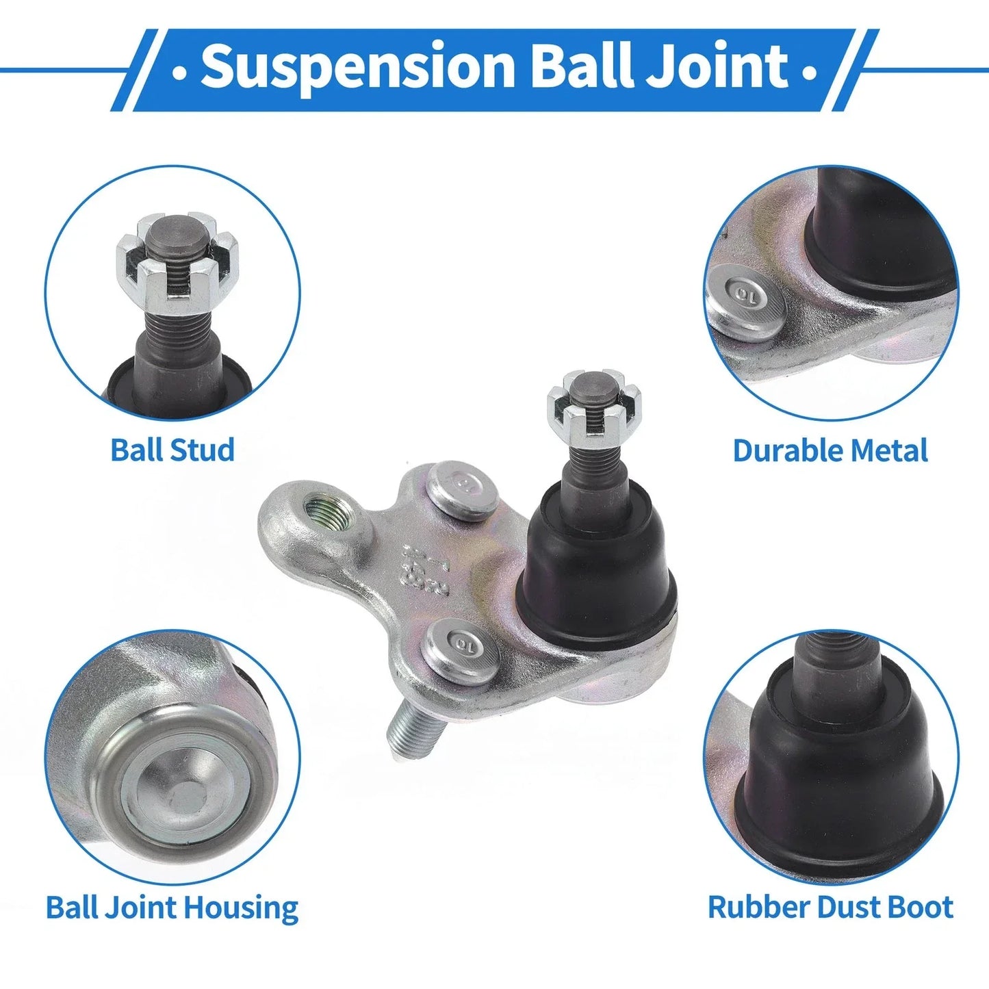 2 x Front Lower Ball Joints for Honda Civic (2012-2018)