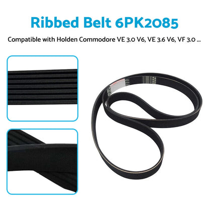 Ribbed Belt 6PK2085 for Holden Commodore VE VF 3.0 3.6 V6 (2006-2017)