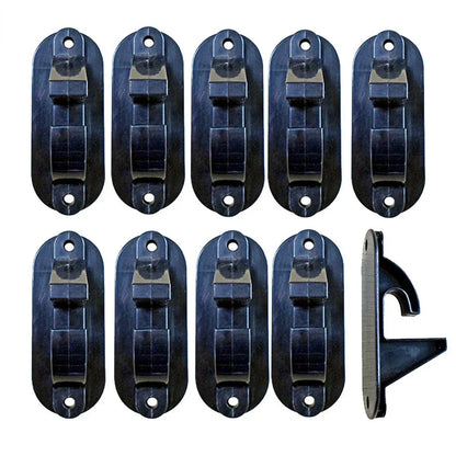 10x Tire Wheel Rim Hub Hook Garage Wall Mount Hanger Black ABS Max 22"