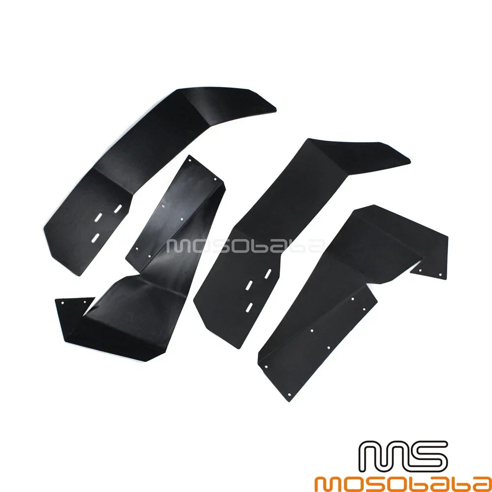 Black Fender Flares Mud Flaps for Polaris RZR-S 1000, RZR S 900 (2015-2017)