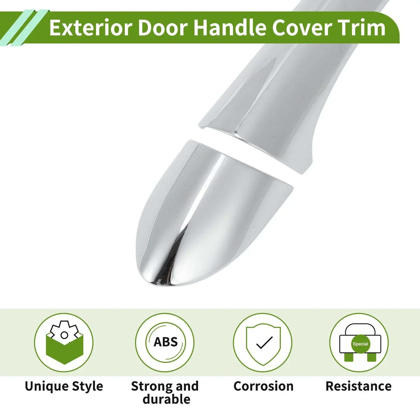 Exterior Door Handle Cover Trim for Hyundai Sonata (2011-2015) Silver Tone