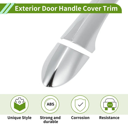 Exterior Door Handle Cover Trim for Hyundai Sonata (2011-2015) Silver Tone