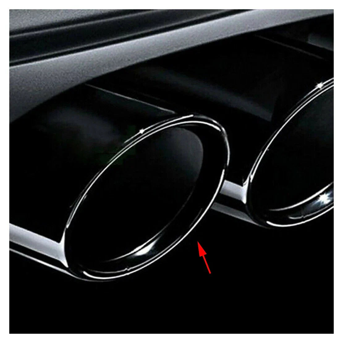 2 x Ti Black Exhaust Trim Tail Pipe for BMW E90 E92 325i 328i (2007-2010)