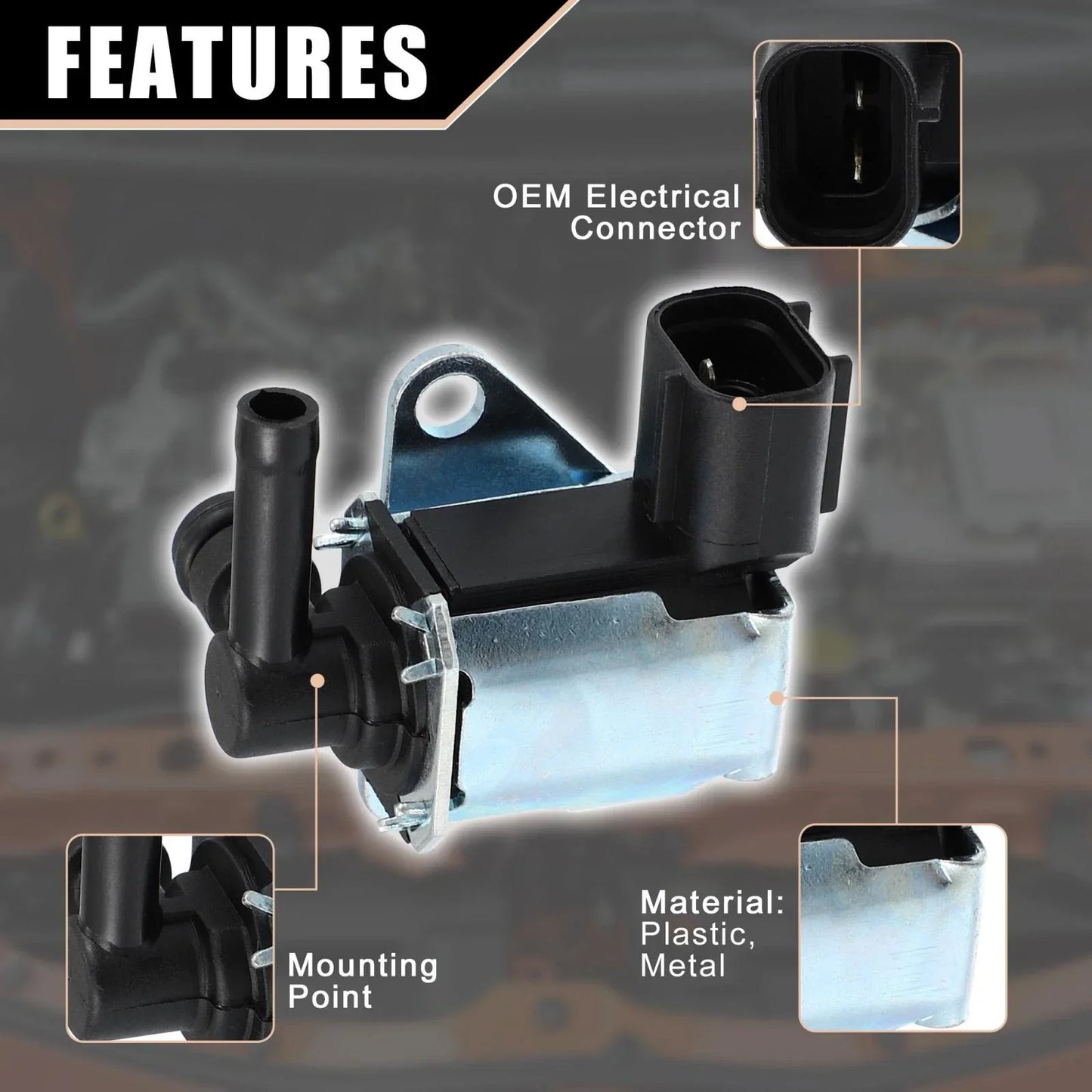 Canister Purge Solenoid Valve for Honda Civic, CR-V & Acura RSX (2001-2006)