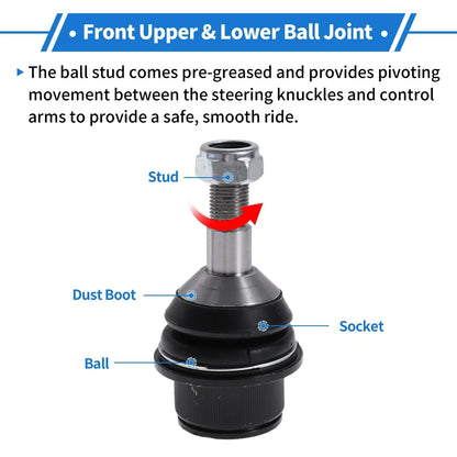 2 x Front & Rear Lower Ball Joints for Dodge Durango (2011-2023)