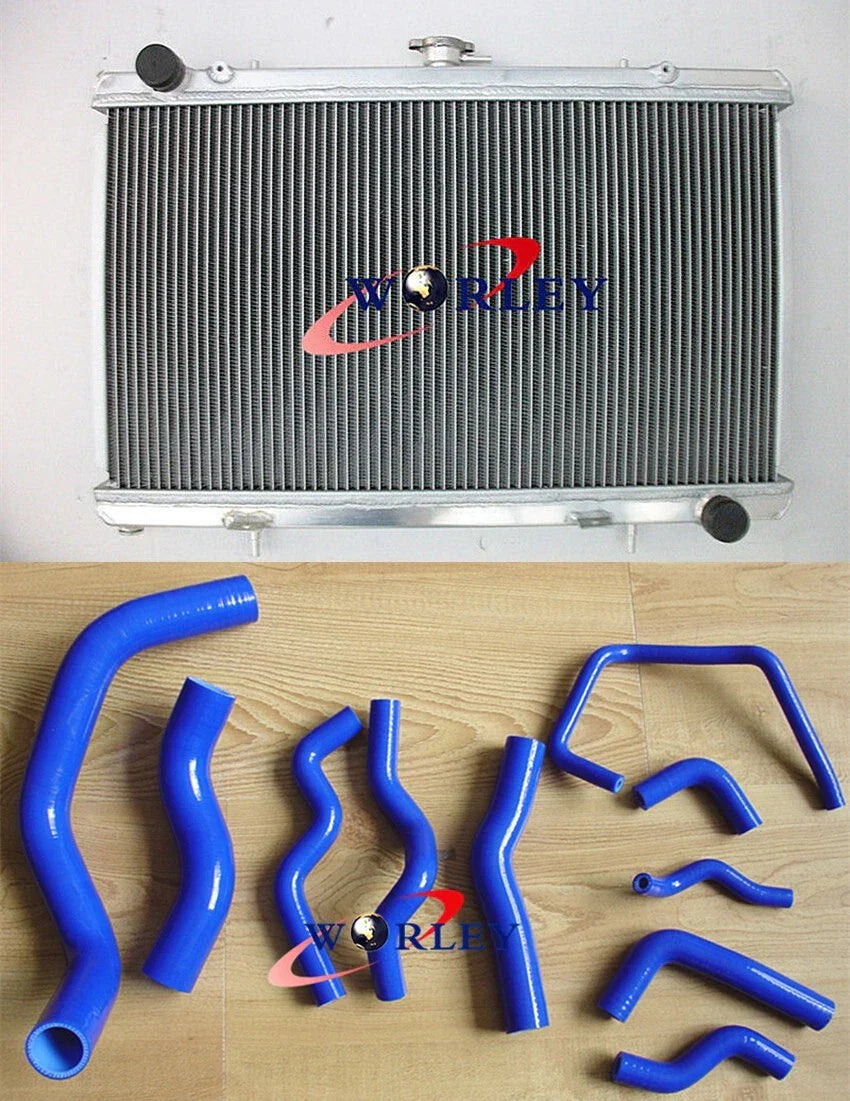 52mm Aluminum Radiator & Hose for Nissan Silvia 180SX S13 (1989-1994)