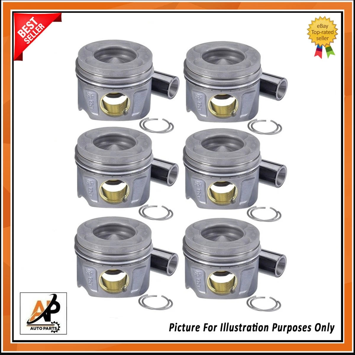 Engine Piston Kit Replacement for Mercedes-Benz C-Class CLS CDI OM642 (2005–2014)