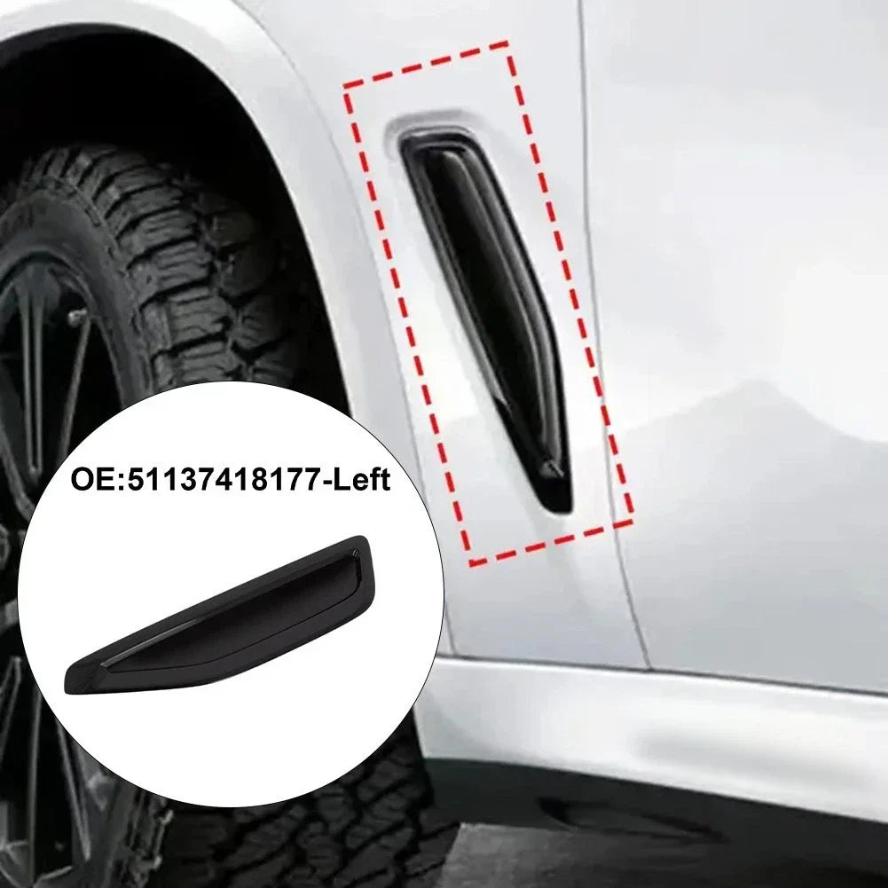 2 x Front Left/Right Black Fender Trim for BMW X5 (2017–2021)