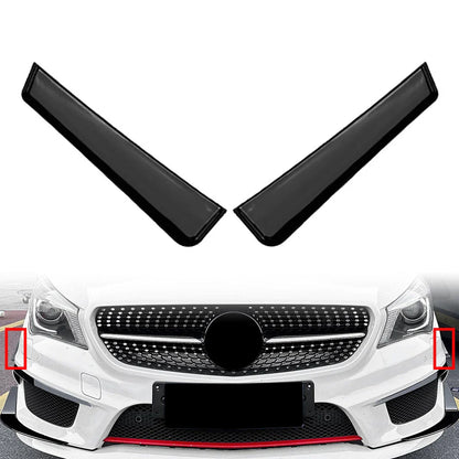 Glossy Black Front Bumper Side Spoiler for Benz CLA Class C117 (2013-2016)