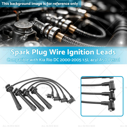 4 x Spark Plug Ignition Wires for Kia Rio DC (2000-2005) 1.5L