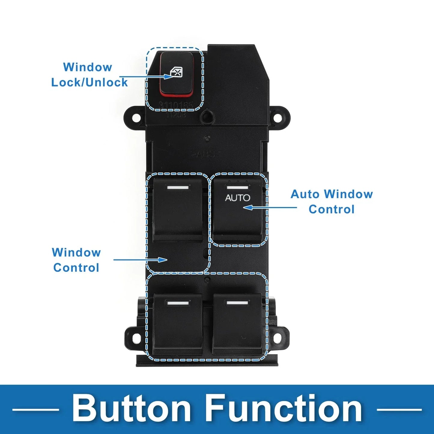 Front Right Power Window Switch for Honda City (2007-2011)