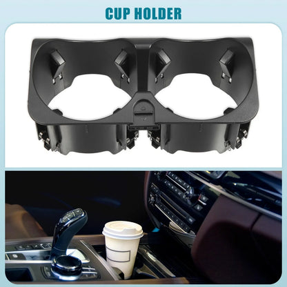 Car Rear Cup Holder Insert for Mercedes-Benz W221 2009-2012 Black