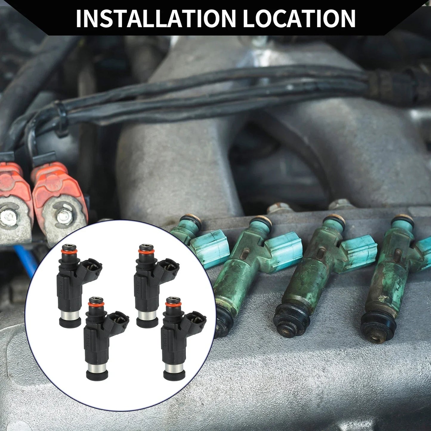 Fuel Injector 2 x for Chevrolet Tracker (1999-2003) 2.0L Black