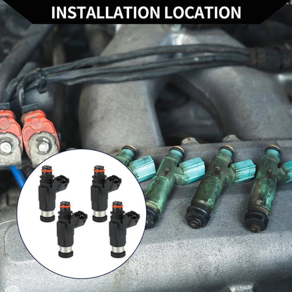 Fuel Injector 2 x for Chevrolet Tracker (1999-2003) 2.0L Black