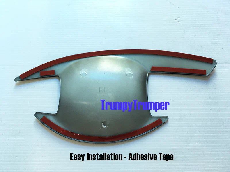 Matte Black Door Handle Insert Bowl Trim for Mitsubishi Triton L200 (2006-2017)